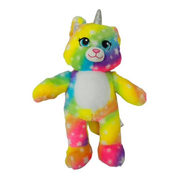 Build A Bear Workshop Rainbow Kittycorn Plush Holographic Horn Paws Stuffed Toy - Picture 5 of 12